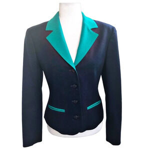 Pendleton Women's Size 8 Navy Blue Vintage Wool Blazer Jacket
